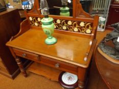 Dressing table with tile back