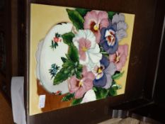 Tubeline wall plaque in the style of Moorcroft