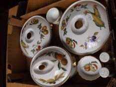 Box of Royal Worcester tureens and others