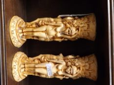 Pair of resin vases
