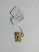 14 ct gold lion pendant, 5.4 grams