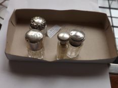 4 silver tops bottles