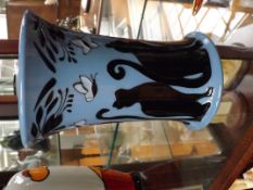 Moorcroft vase cats and butterflies