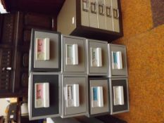 8x single draw metal filing cabinets