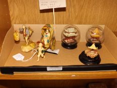 5 miniature oriental figures