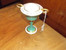 Minton twin handle vase with puce back stamp