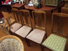 4 pierced back dining chairs
