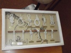 Shadow box with nautical knots