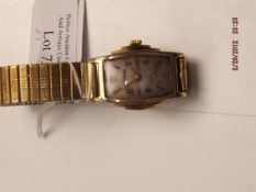 Bulove 60 art deco manual wind wrist watch