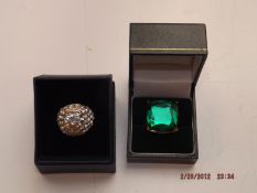 2 large dress rings