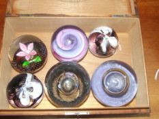 Six glassCaithness paperweights