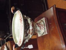 Oriental style twin handle vase
