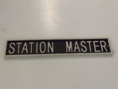 Cast iron sign Station Master