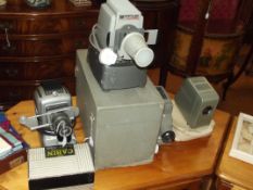 Collection of vintage recording camera equipment