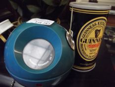 Guiness can radio together with ball radio