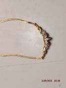 9ct gold chain and pendant 3.5 grams