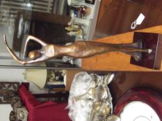 Bronze art deco figurine