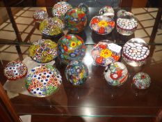 Collection of 9 paperweights