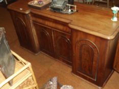 Victorian mahogany inverted break front sideboard