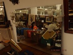 Large mirror with lights
