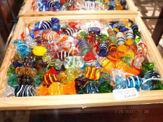 Tray of glass sweets