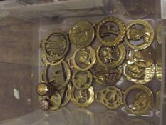 Collection of seventeen horse brasses to include t
