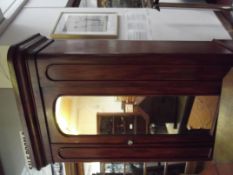Late Victorian mahogany mirrored wardrobe