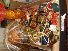 Large collection of lucite paperweights to include