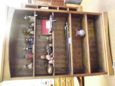 Large stained pine bookshelf