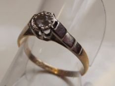 18 carat gold diamond solitaire ring