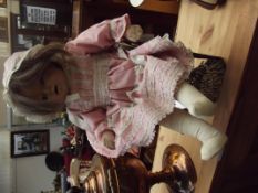 Early bisque headed doll, the head marked DPC, sea