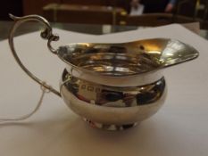 Small Edwardian silver cream jug, Birmingham hallm