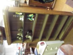 Stained pine bookcase