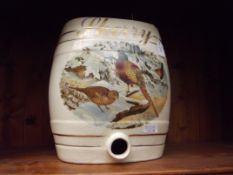 Large early ceramic Sherry barrel