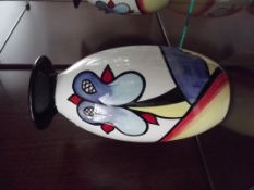 Lorna Bailey vase decorated in the Lakeside patter