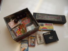 Collection of vintage games to include table bowls