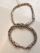 925 silver snake bracelet together with another ex