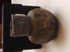 Ancient Roman glass bottle, approximately 3rd cent