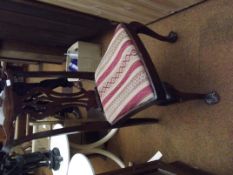 19th century mahogany chair on ball and claw feet