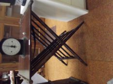Mahogany butler table on turned supports