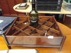 Early 20th century mahogany wine rack