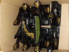 Nine vintage seal press embossers, without discs