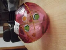Norman Stuart Clarke art glass vase, signed Clarke