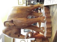 Large treen figure in the form of an elephant