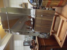 Art deco style panelled wall mirror