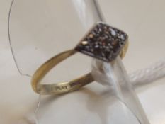 18 carat gold diamond cluster ring