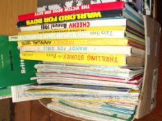 Collection of vintage annuals together with variou