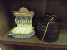 Victorian toothbrush holder and soap dish together