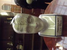 Reproduction crackle glazed phrenology bust