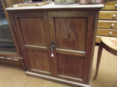 Solid oak cabinet with fielded panel doors